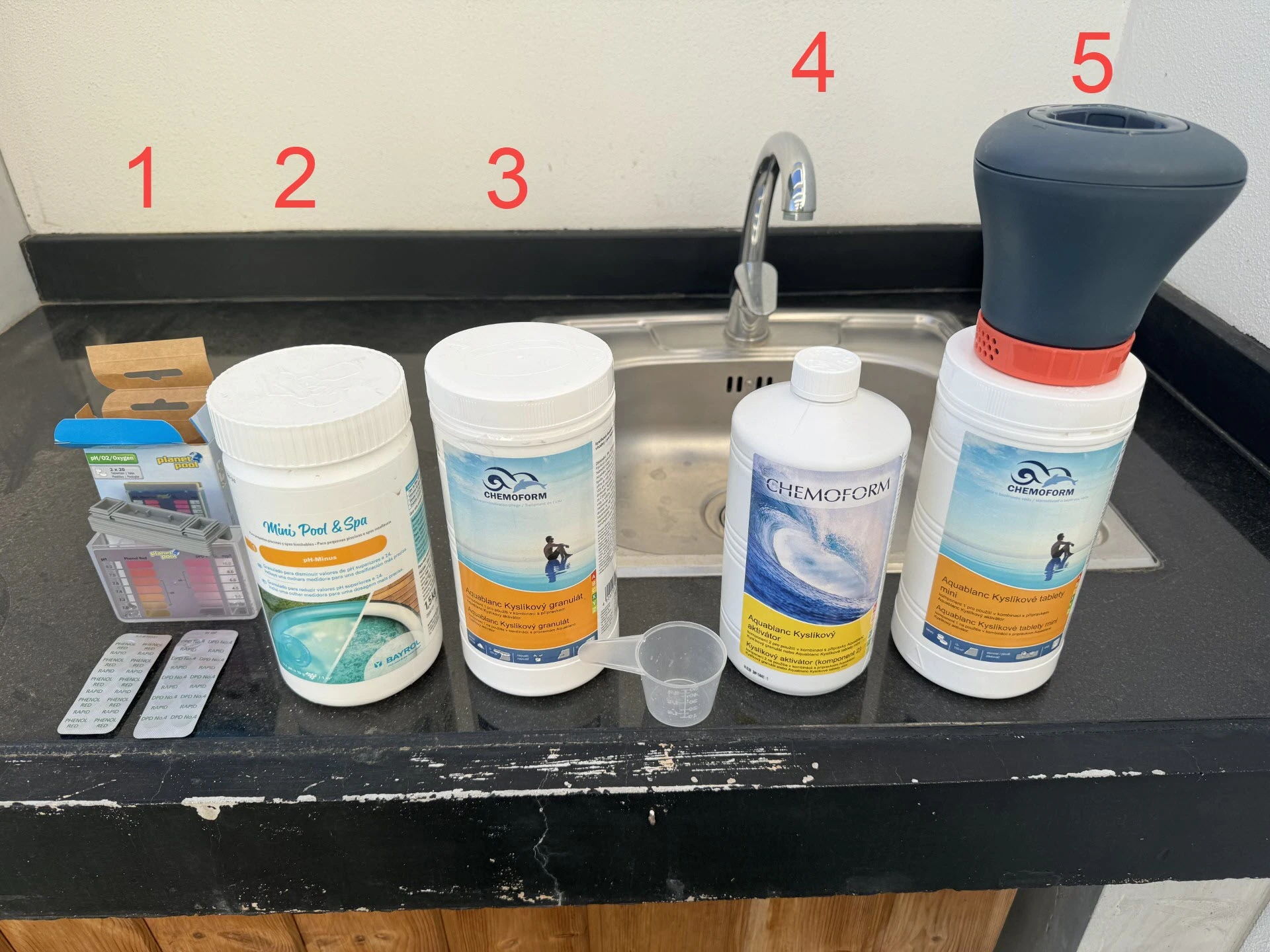 Vířivka - přípravky pro úpravu vody